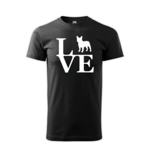 Love Francia Bulldog kutyás póló férfi póló 