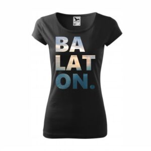Balatoni háttér nyaralós póló női póló