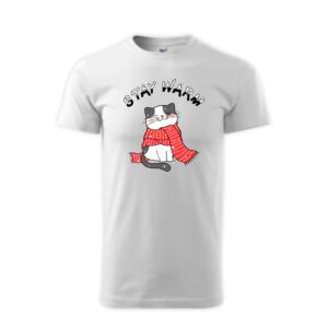Stay Warm macskás póló  Basic férfi póló