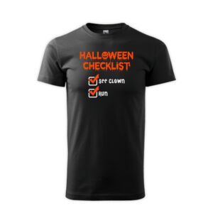 Halloween checklist halloweeni póló férfi póló 