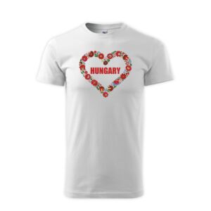 Hungary szív népies szurkolói férfi póló 