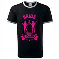 Lánybúcsú - Bride security UNISEX kétszínű póló Infinity