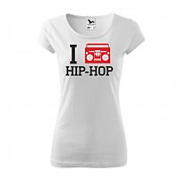 I love HIP-HOP feliratos póló női póló